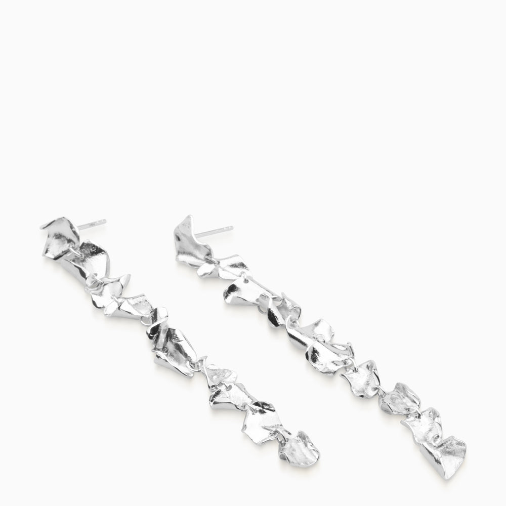 Mini Veil Earrings |  Silver