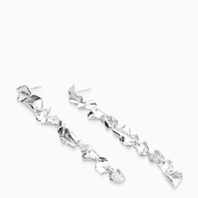 Mini Veil Earrings |  Silver