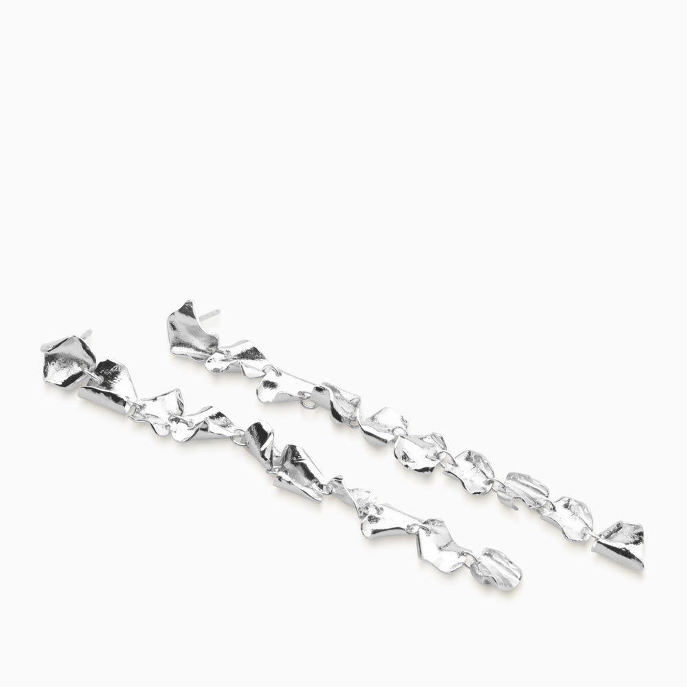 Mini Veil Earrings |  Silver