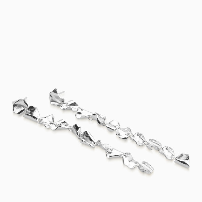 Mini Veil Earrings |  Silver