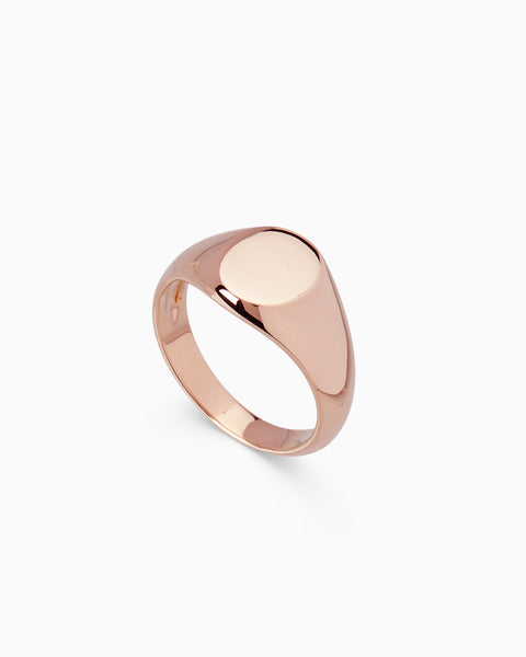 Signature Petite Signet Ring | Rose Gold