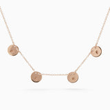 Multi Disc Necklace | Solid Rose Gold