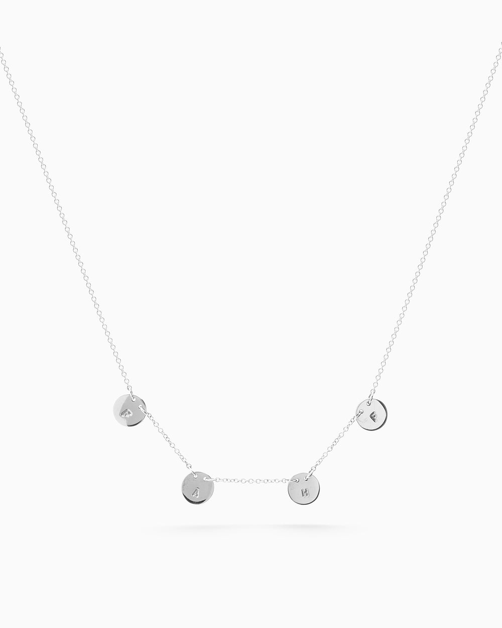 Multi Disc Necklace | Silver
