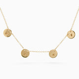 Multi Disc Necklace | Solid Yellow Gold