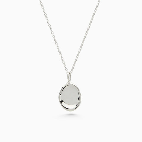 Custom Engraved Pendant | White Gold