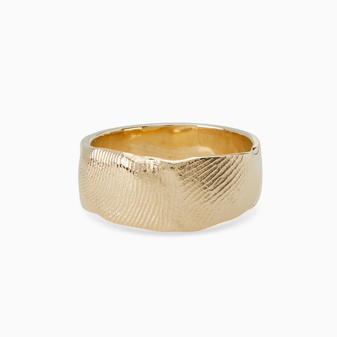 Impression Band Ring | Yellow Gold