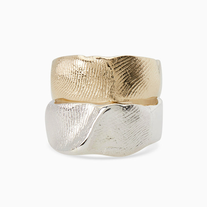 Impression Band Ring | Silver