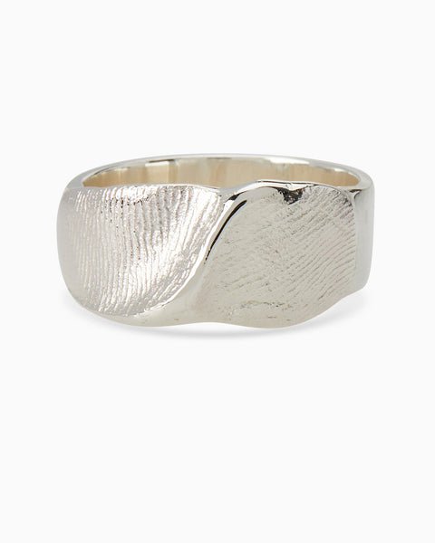 Impression Band Ring | Silver