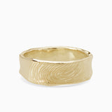Laser Impression Band Ring | Yellow Gold