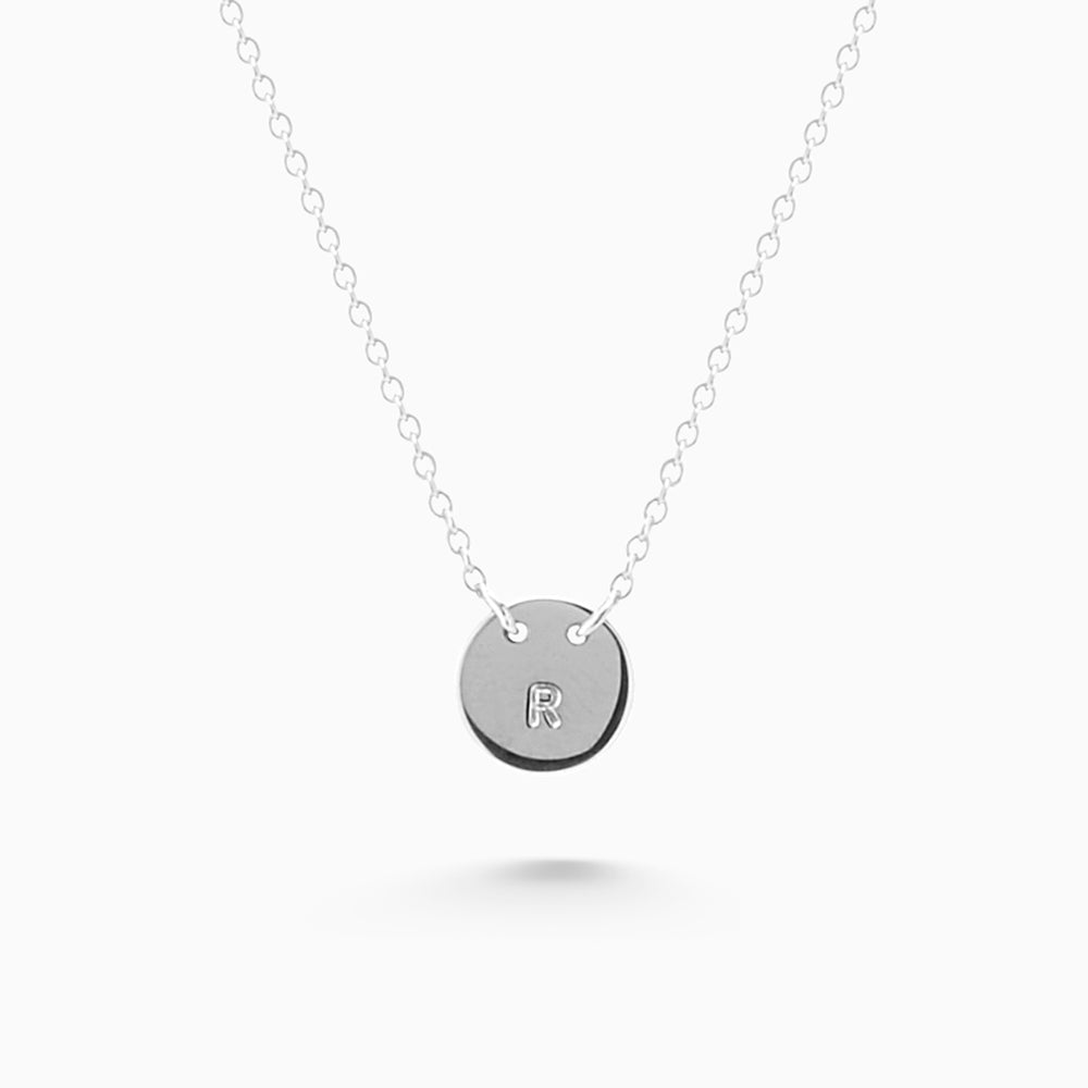 Personalised Plate Necklace | Silver