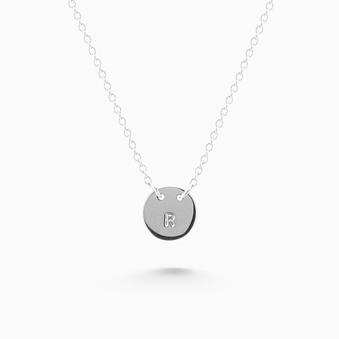 Personalised Plate Necklace | Silver