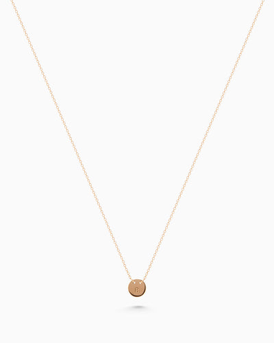 Personalised Plate Necklace | Rose Gold