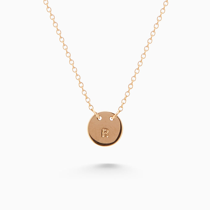 Personalised Plate Necklace | Solid Rose Gold