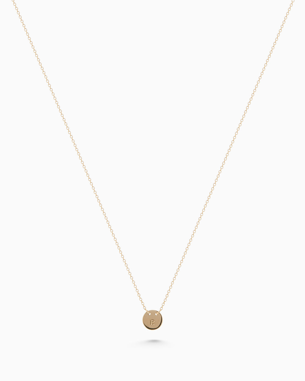 Personalised Plate Necklace | Solid Yellow Gold