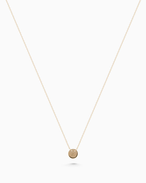 Personalised Plate Necklace | Solid Yellow Gold