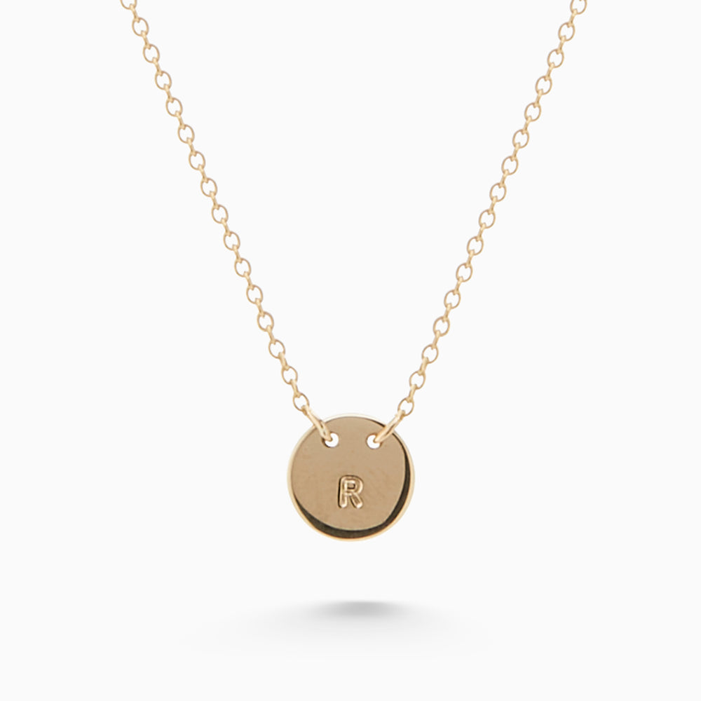 Personalised Plate Necklace | Solid Yellow Gold