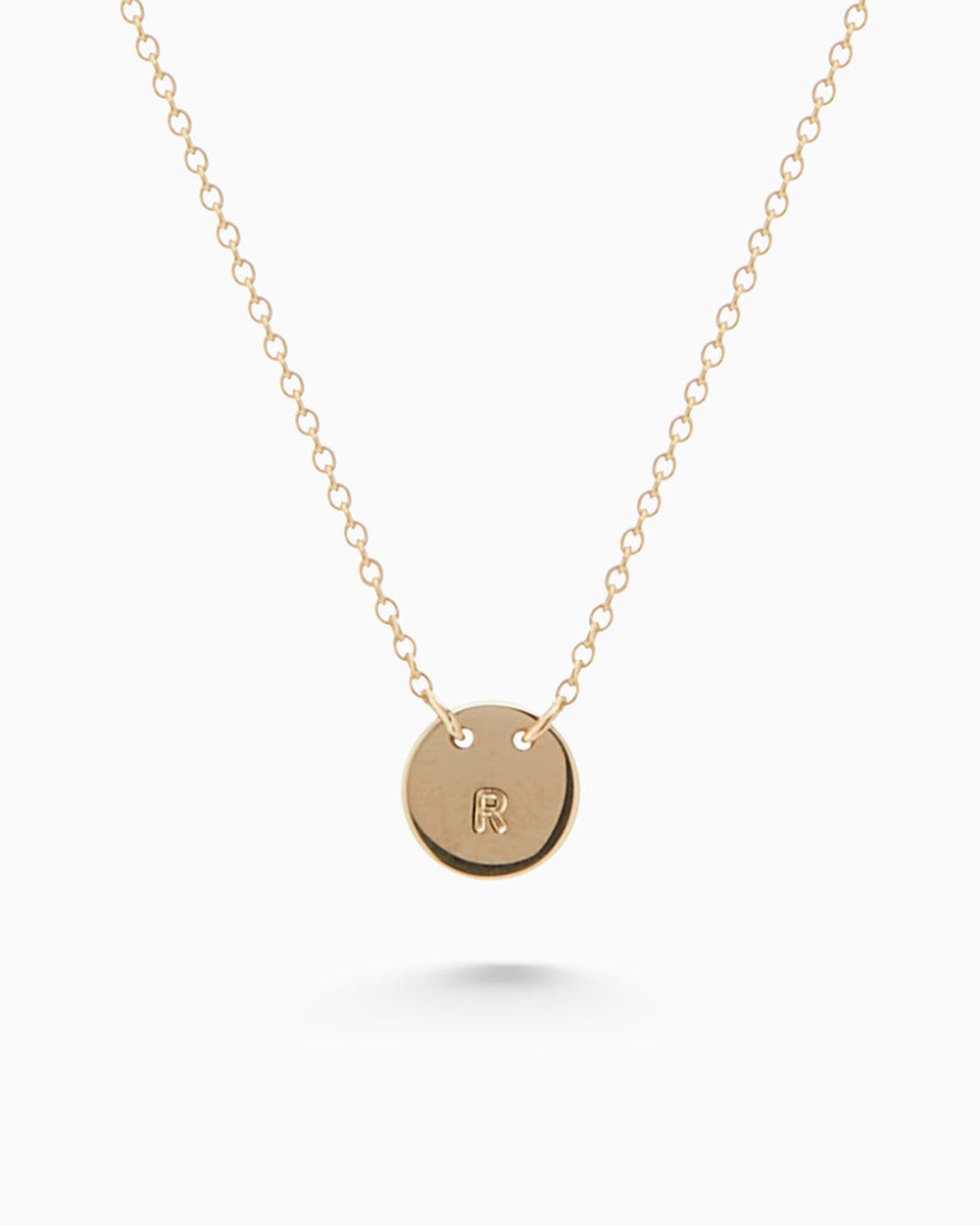 Personalised Plate Necklace | Yellow Gold