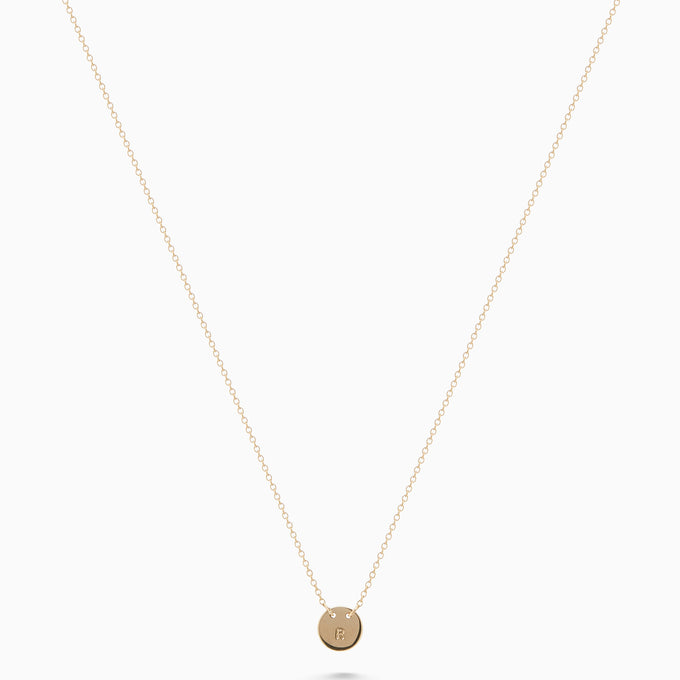 Personalised Plate Necklace | Solid Yellow Gold