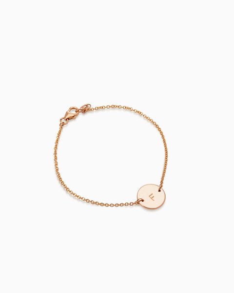 Personalised Plate Bracelet | Solid Rose Gold