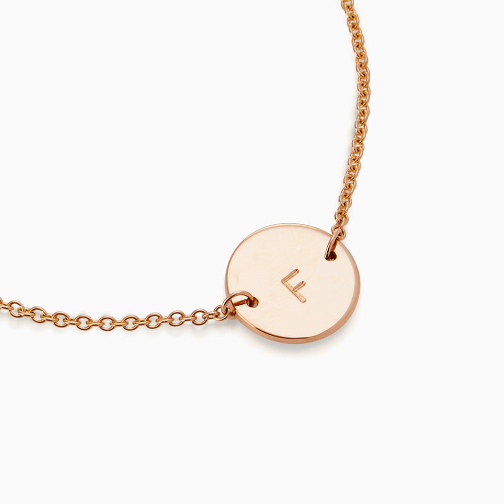 Personalised Plate Bracelet | Solid Rose Gold