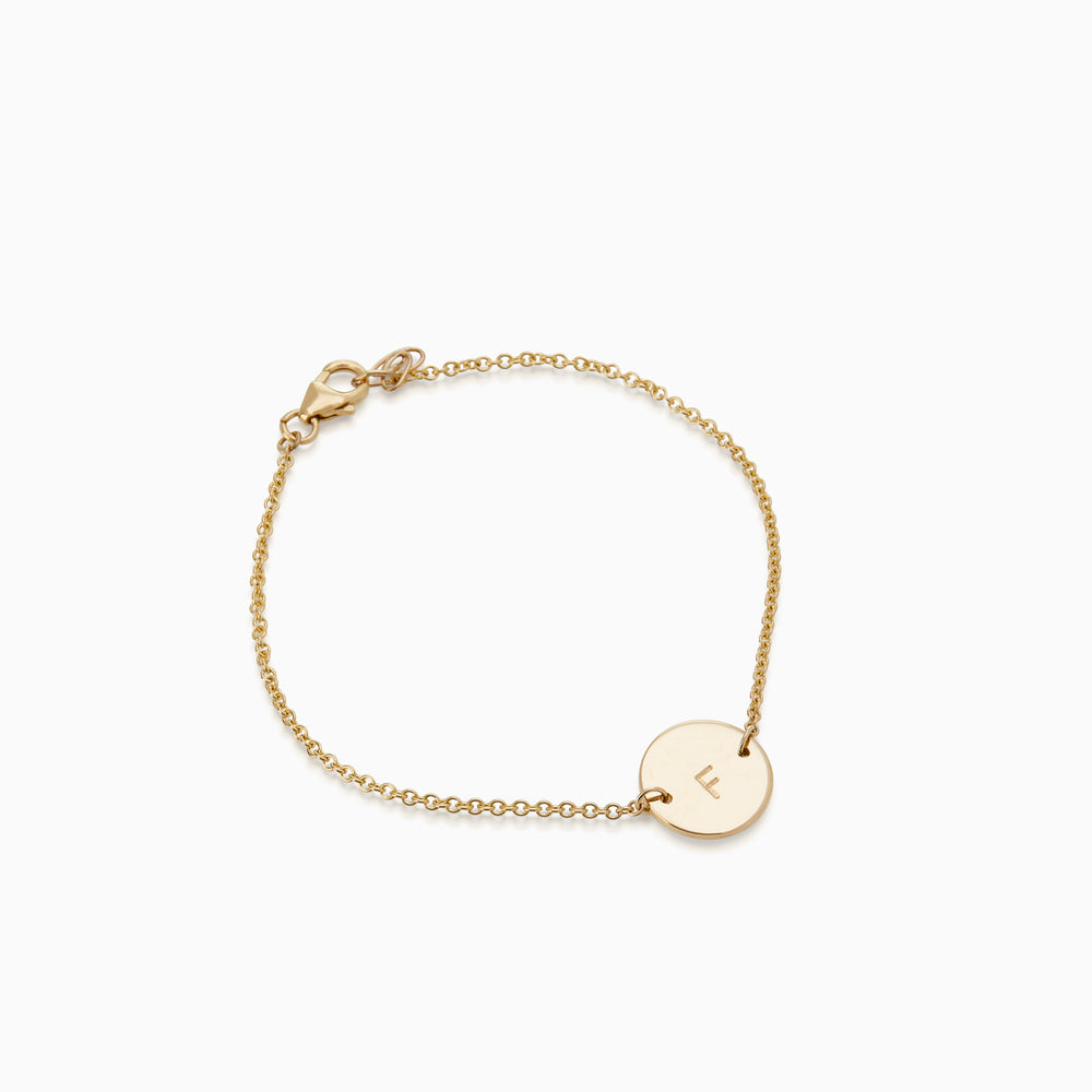 Personalised Plate Bracelet | Solid Yellow Gold