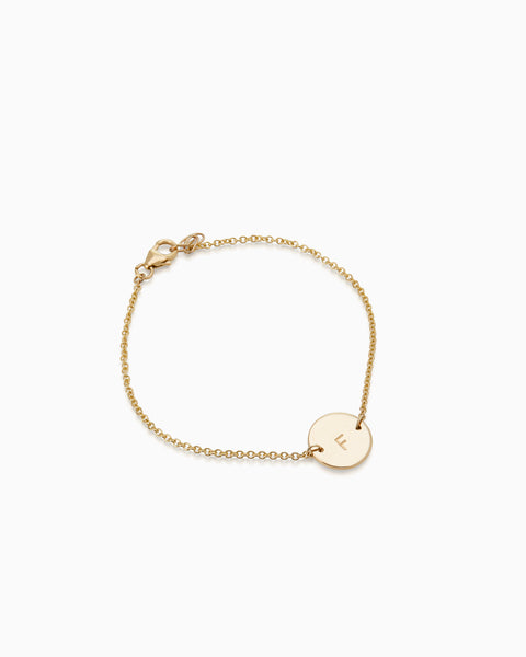 Personalised Plate Bracelet | Solid Yellow Gold