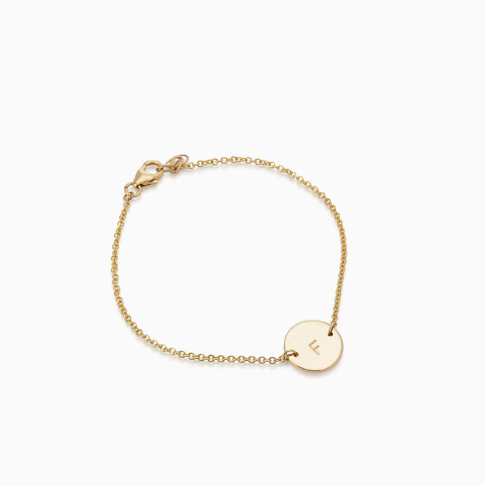 Personalised Plate Bracelet | Solid Yellow Gold