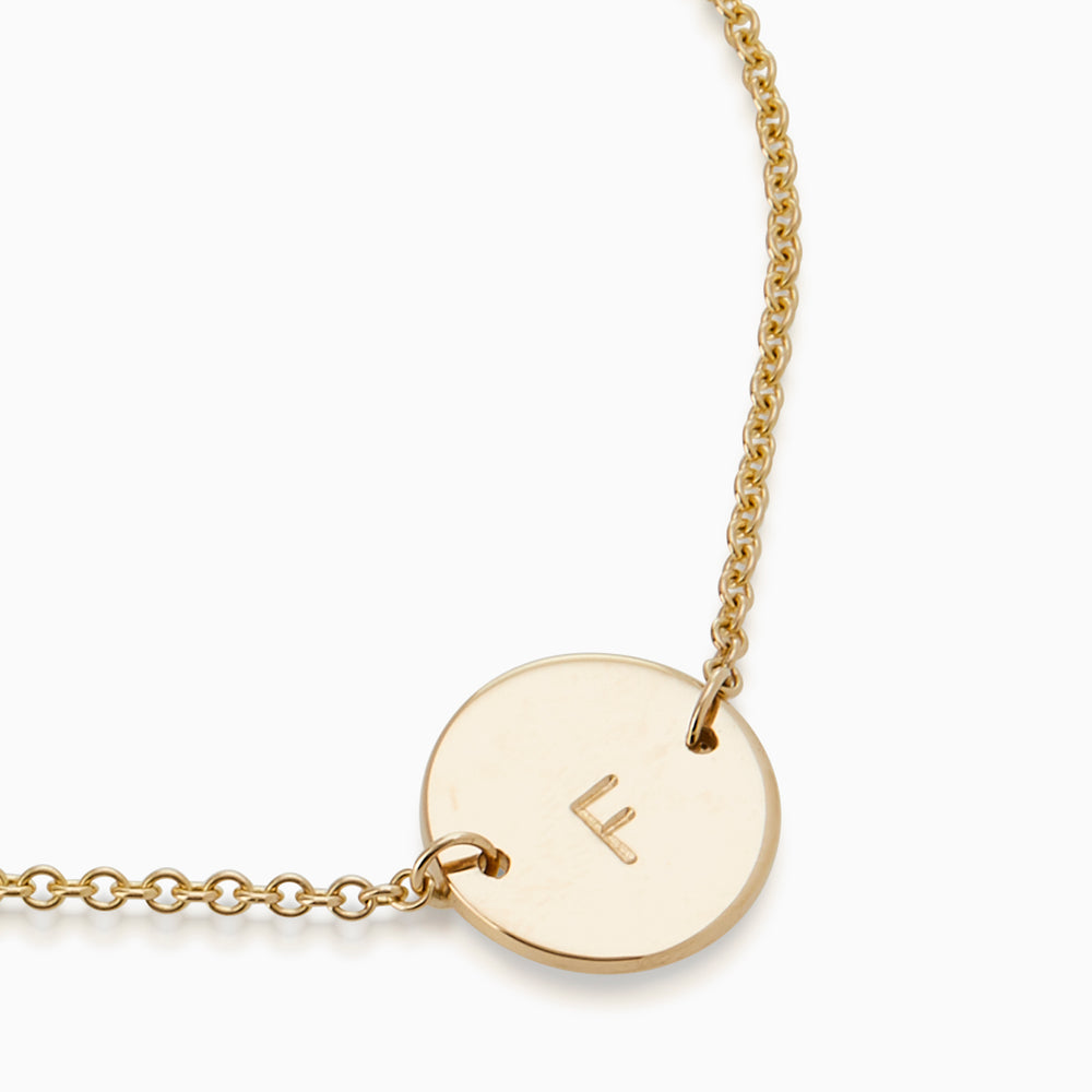 Personalised Plate Bracelet | Solid Yellow Gold