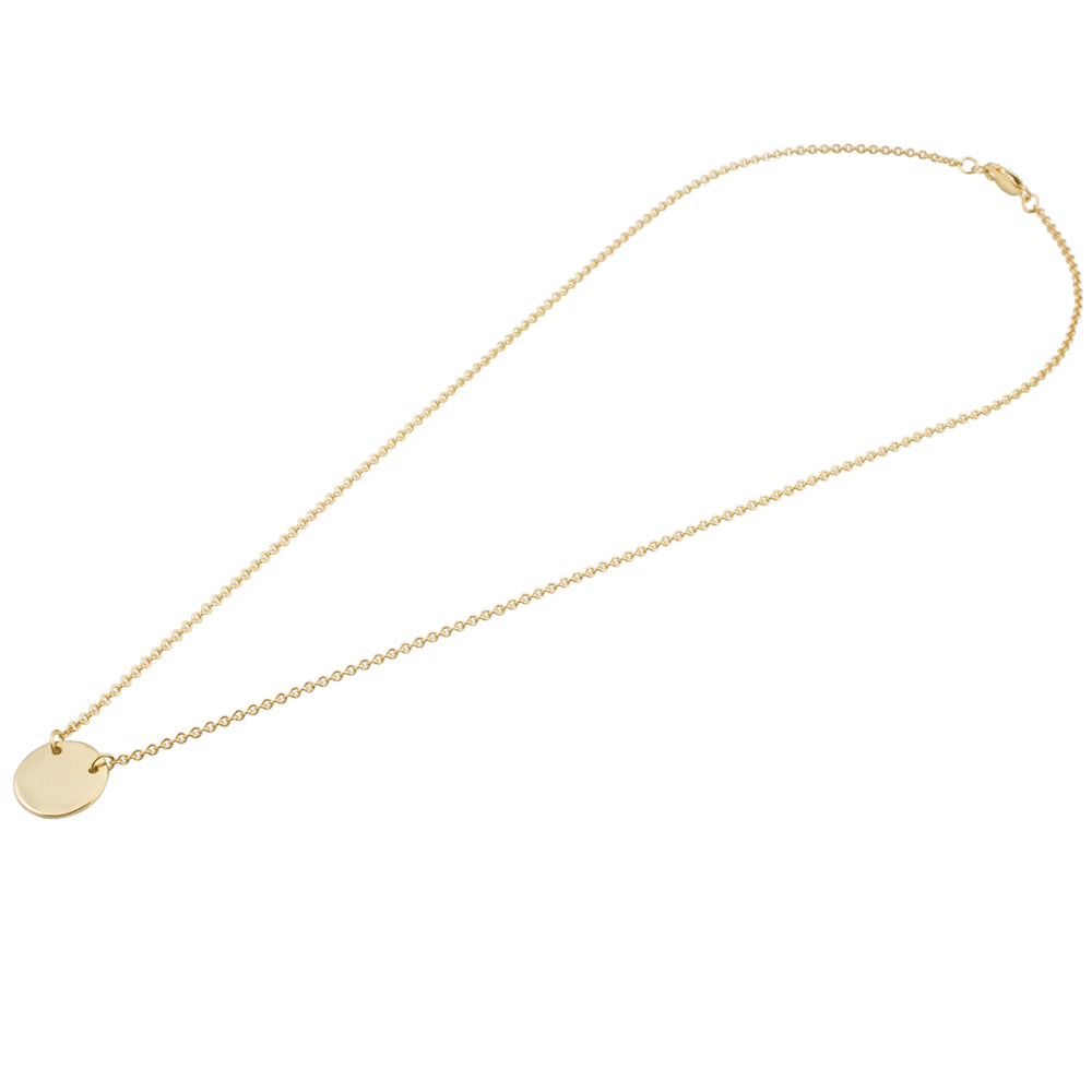 Personalised Plate Necklace | Solid Yellow Gold