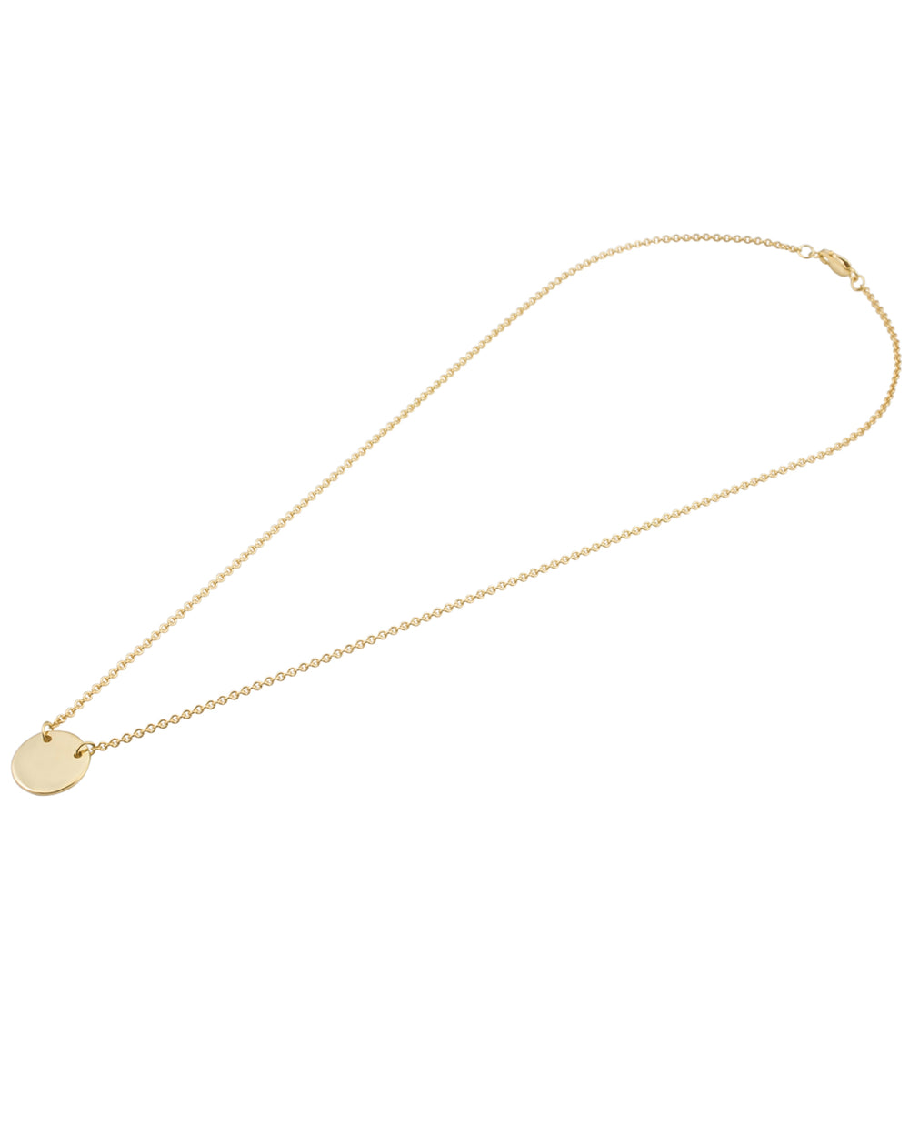 Personalised Plate Necklace | Yellow Gold