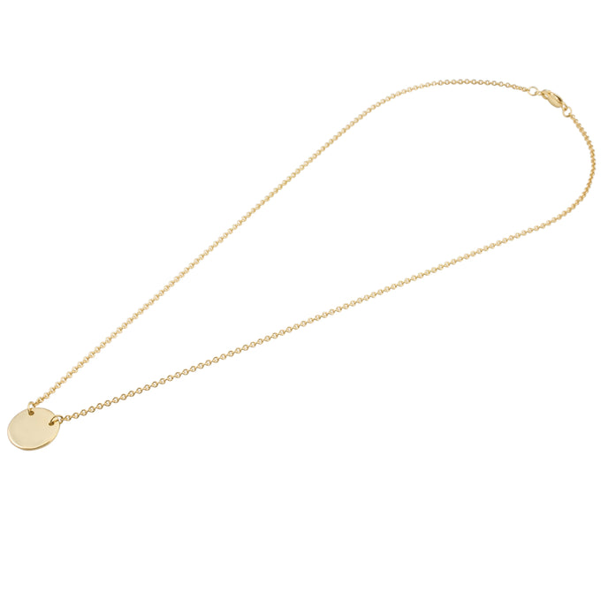 Personalised Plate Necklace | Solid Yellow Gold