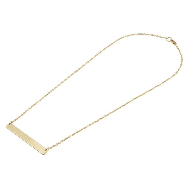 Personalised Tag Necklace | Solid Yellow Gold