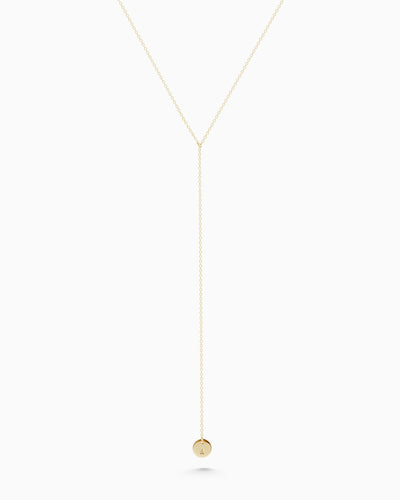 Personalised Drop Necklace | Solid Yellow Gold