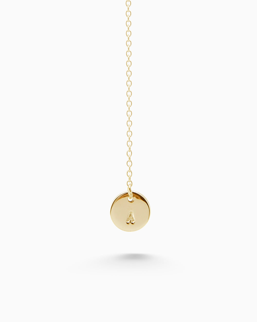 Personalised Drop Necklace | Solid Yellow Gold