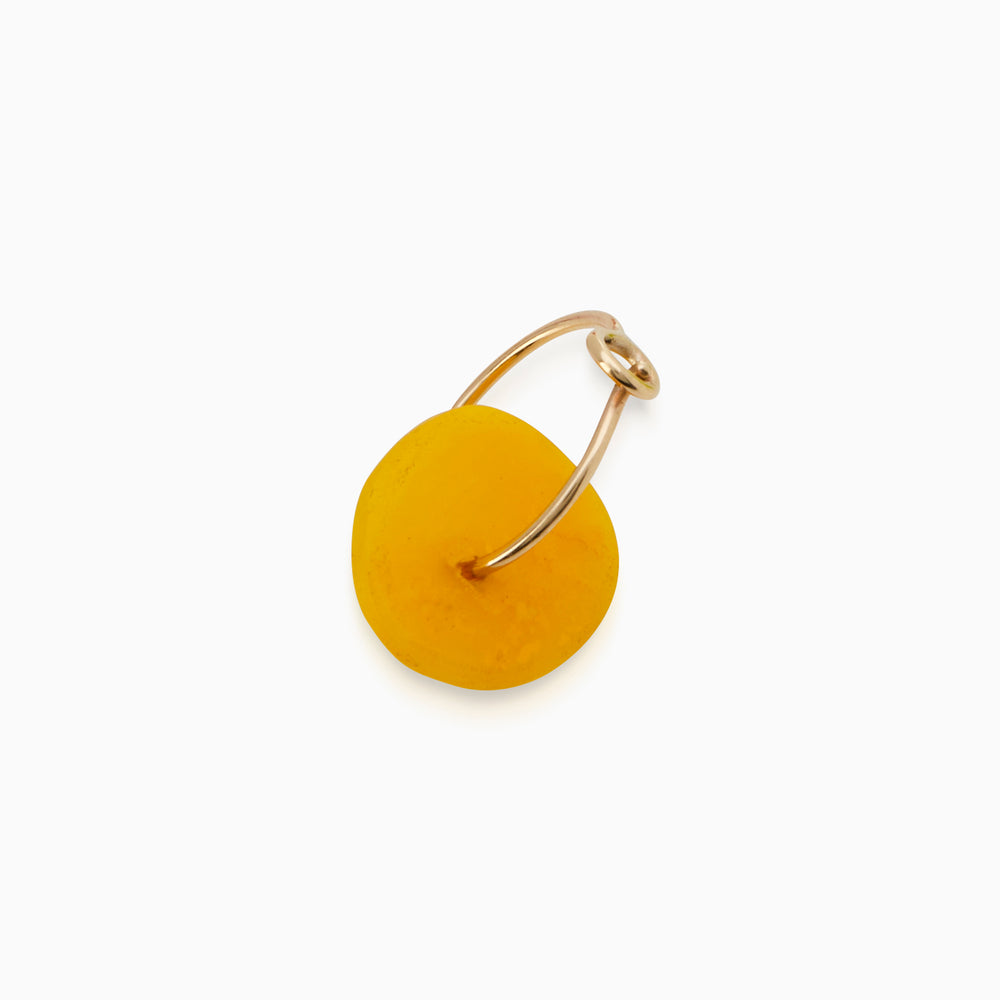 The Resin Coil Hoop | Solid Gold