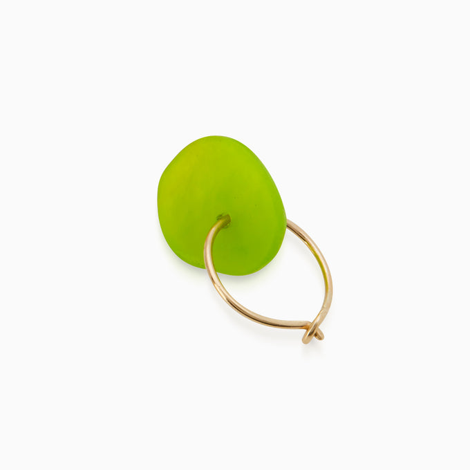 The Resin Coil Hoop | Solid Gold