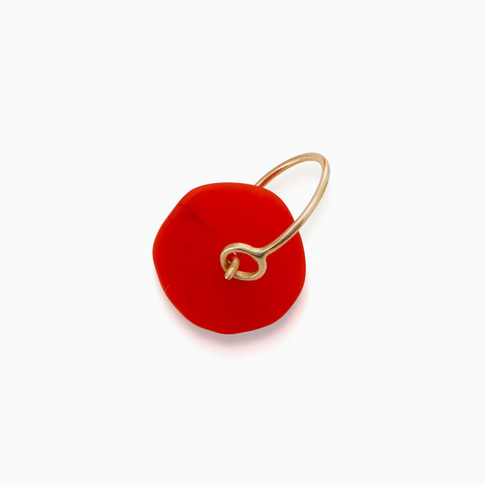 The Resin Coil Hoop | Solid Gold