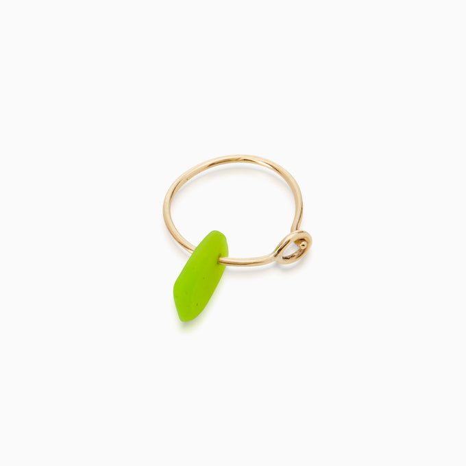 The Resin Coil Hoop | Solid Gold