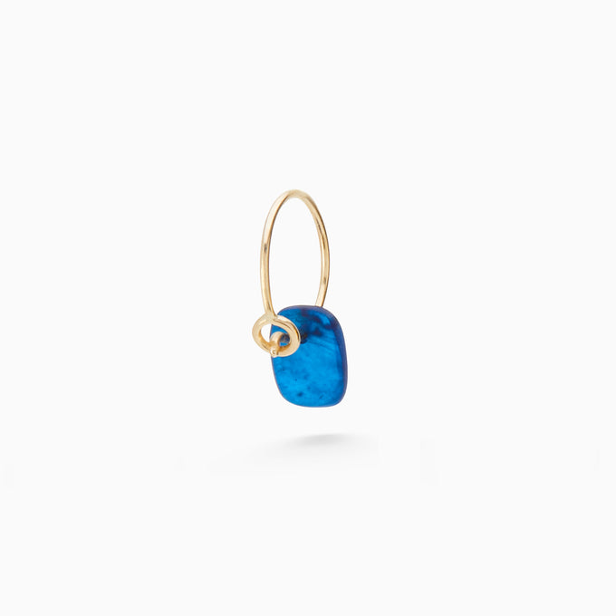 The Resin Coil Hoop | Solid Gold