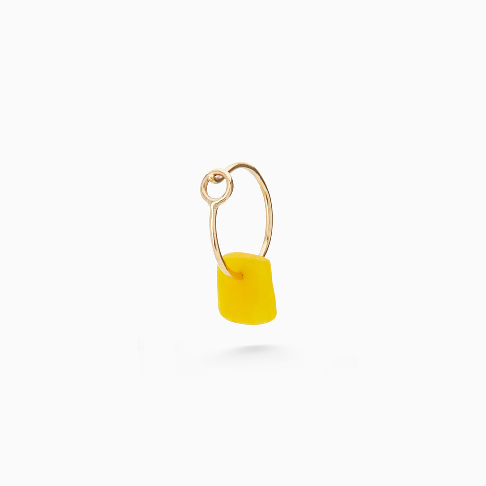 The Resin Coil Hoop | Solid Gold