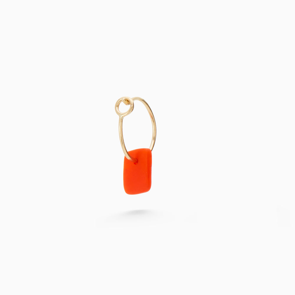 The Resin Coil Hoop | Solid Gold