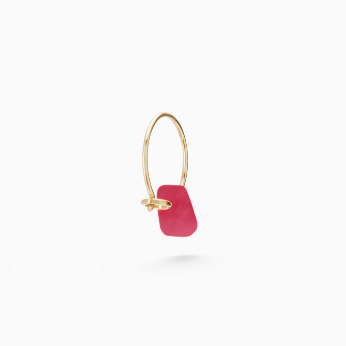 The Resin Coil Hoop | Solid Gold