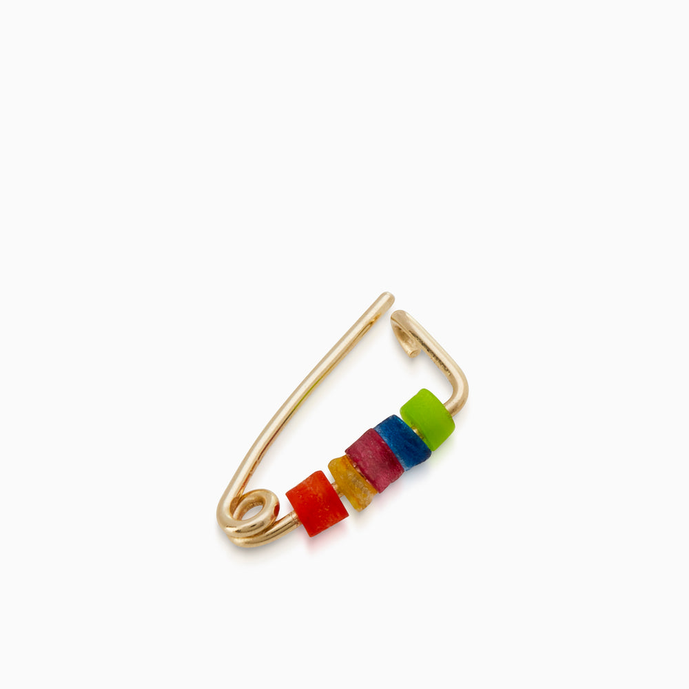 The Rainbow Resin Pin | Solid Gold