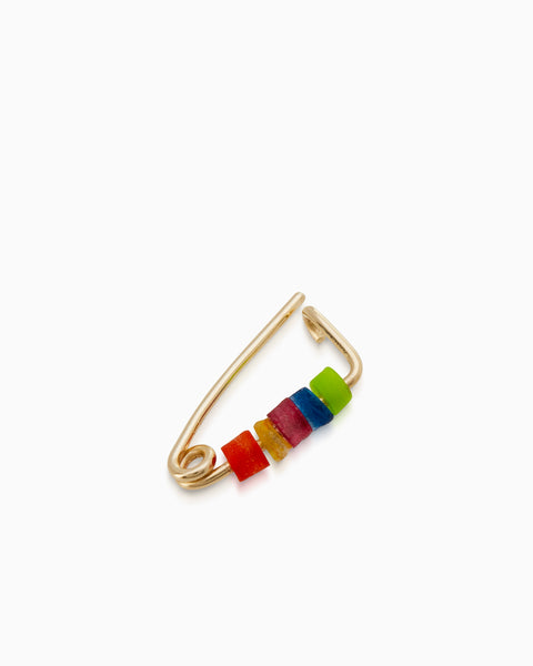 The Rainbow Resin Pin | Solid Gold