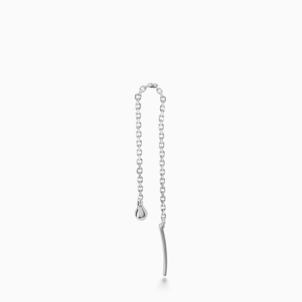 Weave Chain Earring | Silver