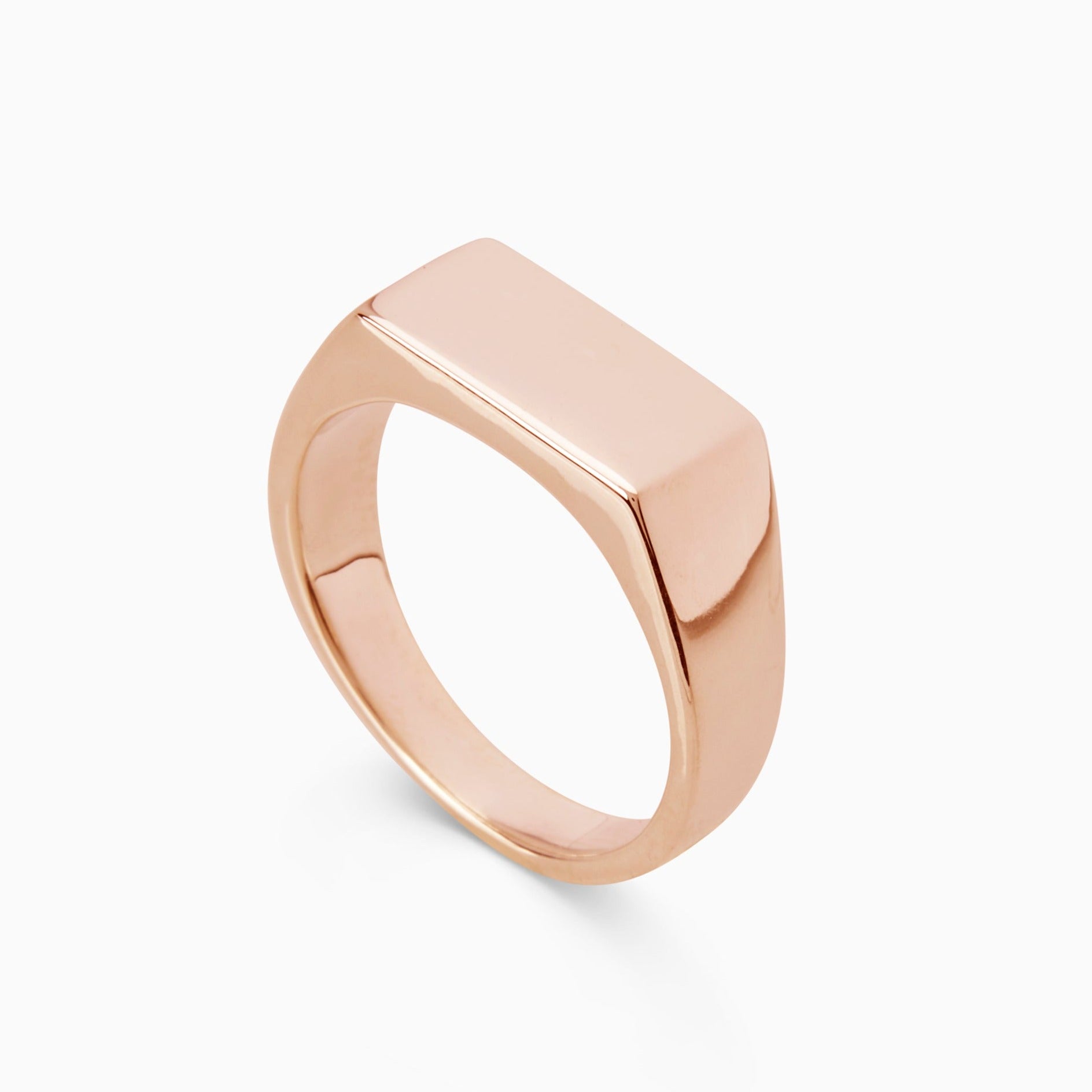 送税込【CRAFTD London】Square Signet Ring (Rose Gold) 国内発 CRAFTD London】Square Signet Ring (Rose Gold) 国内発送