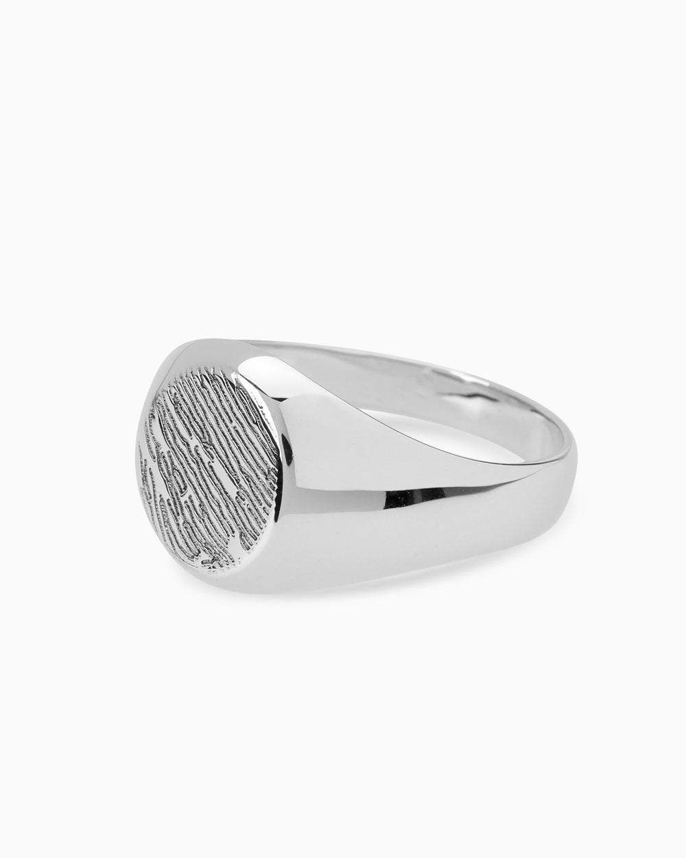 Laser Impression Signet Ring | Silver