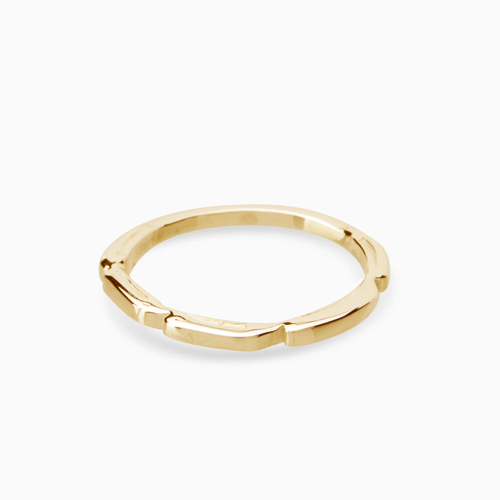 Delicate Trim Stack Ring | Solid Gold