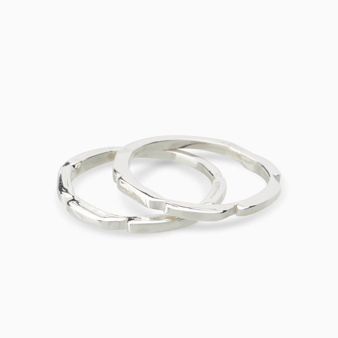 Delicate Trim Stack Ring | Silver