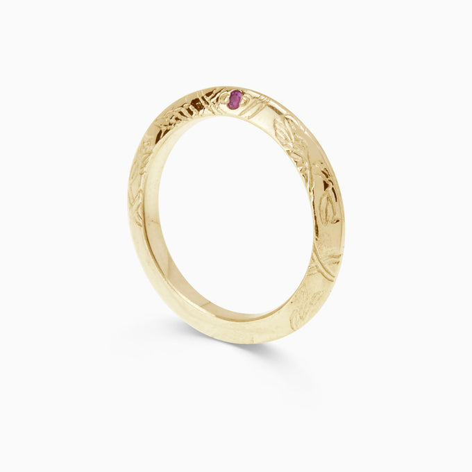 Birthflower Ring | Solid Gold